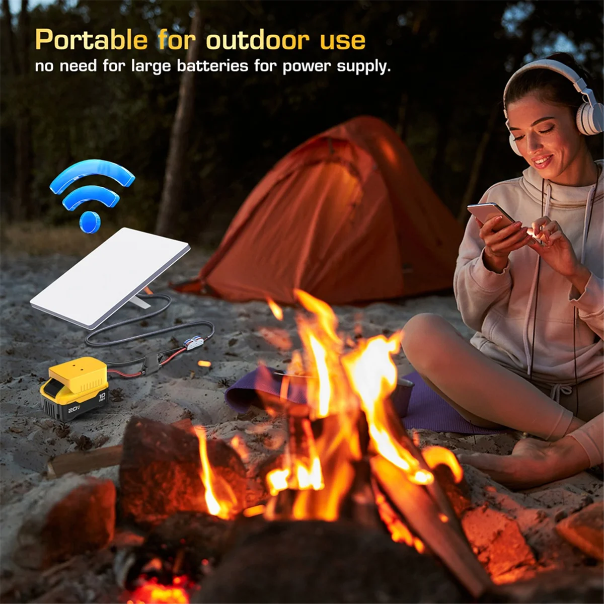 NN89R For Starlink Mini Power Cable 2M for Dewalt Battery Charger Adapter to DC Power DCB-18V/20V Cable Cord Plug