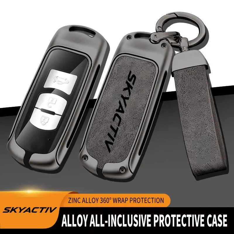

Zinc Alloy Car Key Case Skyactiv For Mazda 3 2 6 CX3 CX5 CX30 CX8 CX9 MX5 Remote Control Protector For MAZDA SKYACTIV Key Cover