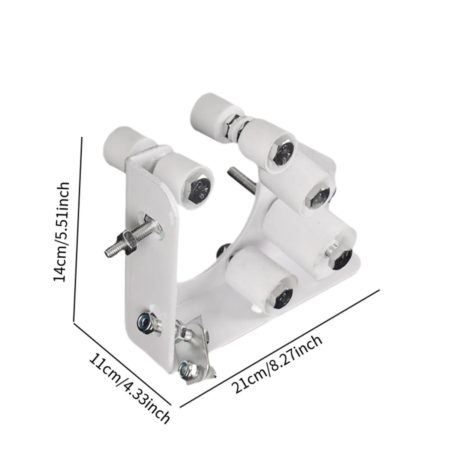 White Metal RV Awning Center Support Cradle Bracket for Camper Trailer Manual Retractable Awning Hardware Parts