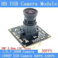 Industry 120° Wide-aAngle 30FPS/60FPS/120FPS CCTV Surveillance HD 200W 1920*1080P Android Linux UVC Webcam USB Camera Codule