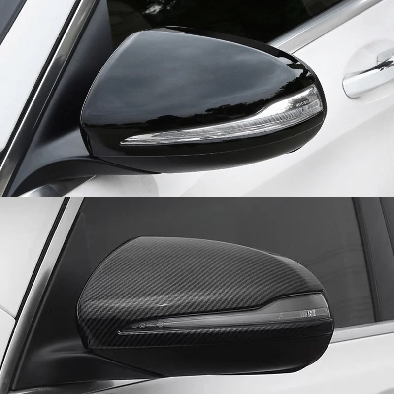 For Mercedes-Benz C E S GLC W205 W213 C238 W222 C217 A217 W253 OnlyLeft-hand  Car rearview mirror replacement shell bright black