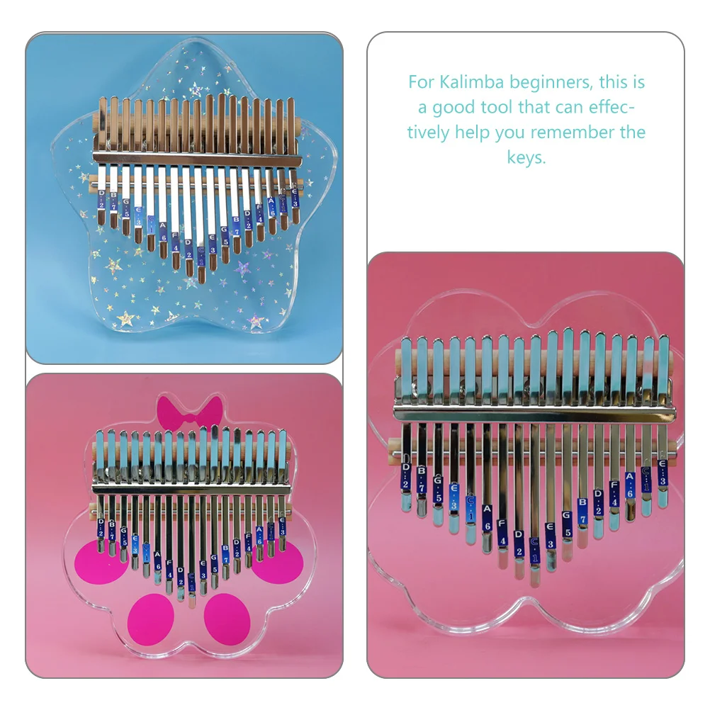 

5pcs Kalimba Stickers Thumb Piano Keyboard Decal for Beginners Scale Note Markers PVC Material Easy Stick Remove Gift