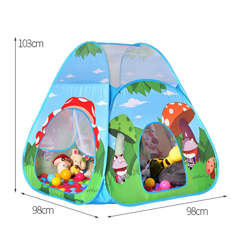 Children Portable Toy Tent Breathable Ball Pool Tent Indoor Outdoor Playhouse Foldable Mushroom Tent Kids Birthday Gifts