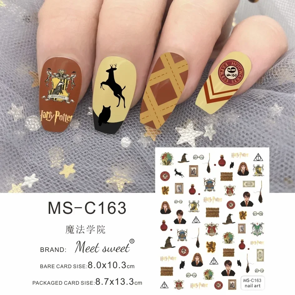 Trend Harries Potters Nail Stickers Magic World Series Hogwarts Gryffindor Divination Image Cartoon Nail Stickers Toys Girl Gift