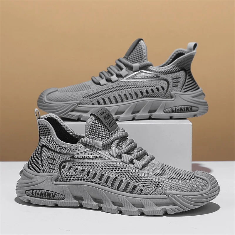 

Supportive Men Fitness Sneakers Arch Support Design Wearproof Sole Breathable Upper Comfort Footwear for Gym Training Jogging