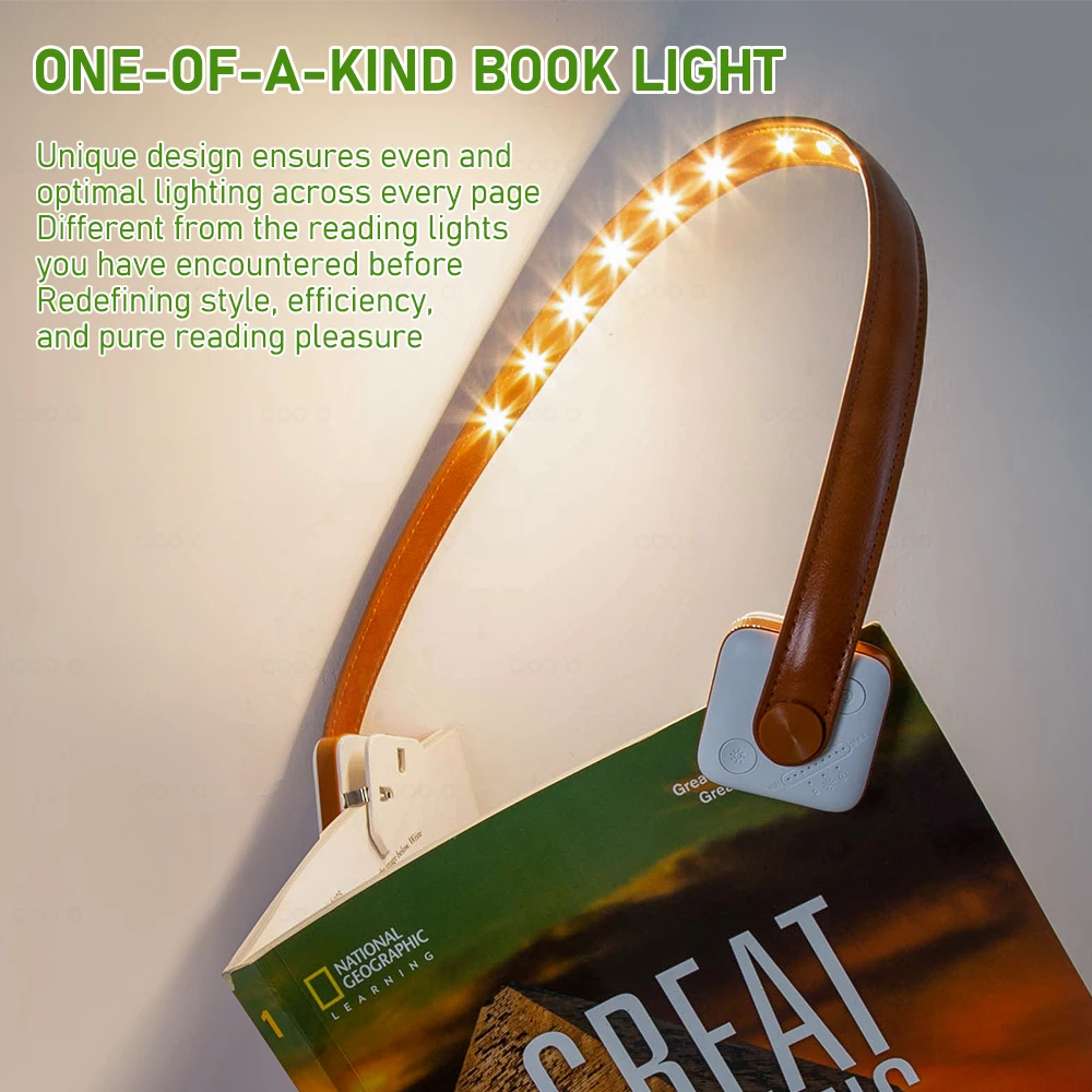 Original LED Book Light Long Lasting Rechargeable Reading Light Perfect Book Light for Reading in Bed, Camping, Book Lover Gift