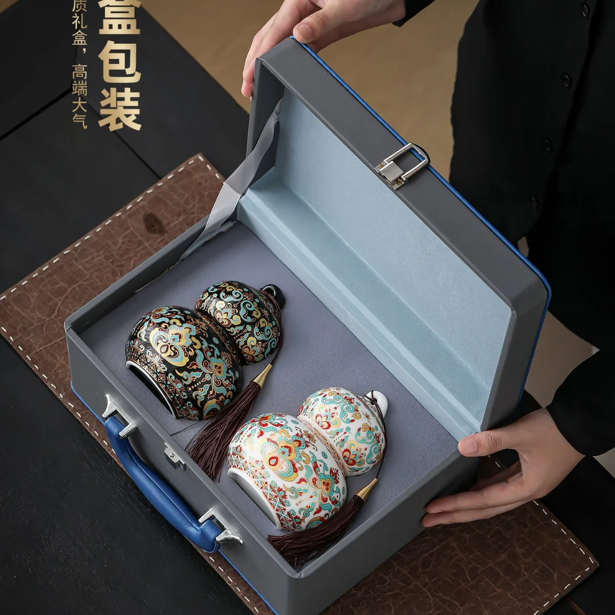 High-end tea packaging gift box empty box sealed tea can empty box 2