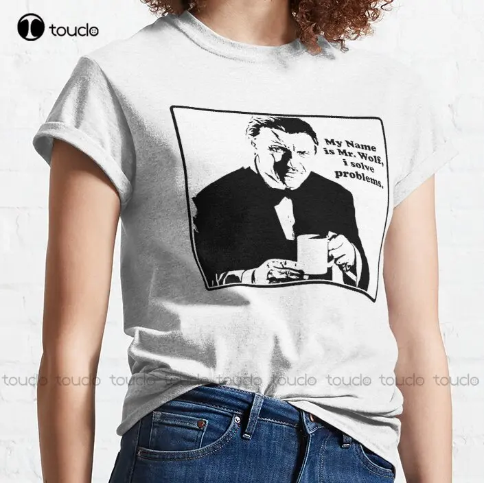 My Name Is Mr. Wolf Mr Wolf, Tarantino, Pulp Fiction, Quentin Tarantino Classic T-Shirt Custom T Shirt Fashion Tshirt Summer New