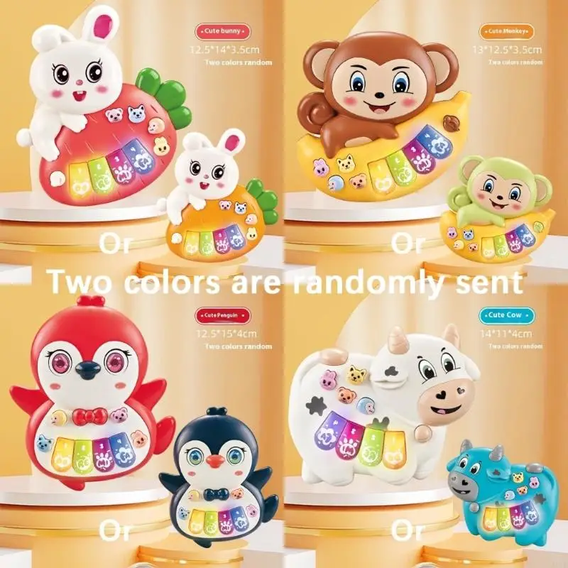 ポータブルチャイルドレンズ電子ピアノキーボード音楽学習おもちゃ動物ノイズ番号認識機器a2ub