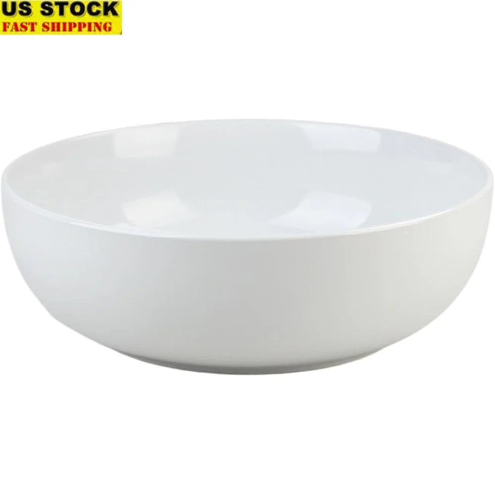 وعاء تقديم من الخزف الحجري المتين 70 أونصة على شكل كوبيه فرن ميكروويف آمن للاستخدام في غسالة الأطباق أواني طعام أنيقة 9.5 بوصة تصميم كلاسيكي