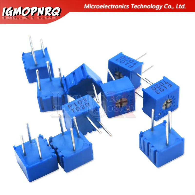 10PCS 3362P resistance 101 201 501 102 202 502 103  Trimpo Trimmer Potentiometer 3362 500R 1K 2K 5K 10K 20K 50K 100K