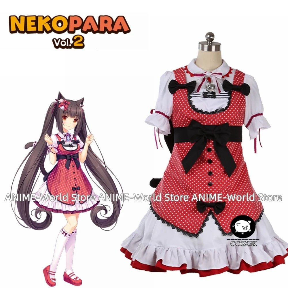 

Chocola NEKOPARA Cosplay Chocola Vanilla Maid Dress Costume Cat Neko Girl NEKOPARA Cosplay Women Costume Game