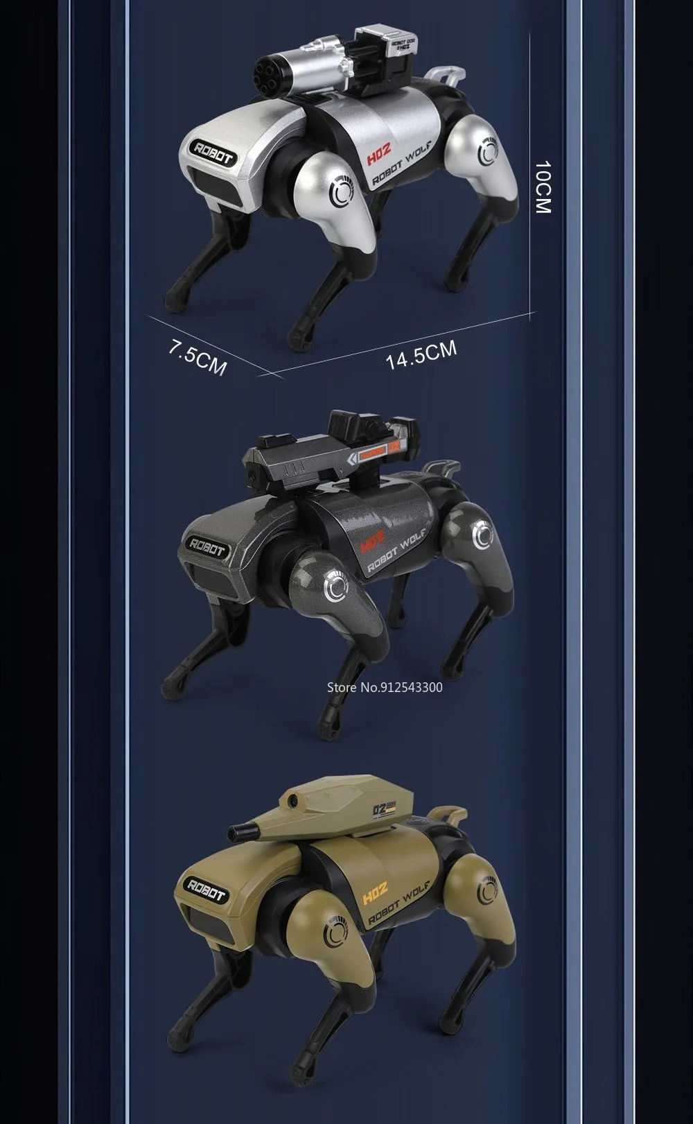 Legierung Mechanische Wolf Technologie Maschine Modell Spielzeug Intelligente Walking Sound Licht Touch Sensing Roboter Spielzeug für Jungen Geschenke – Detail 11