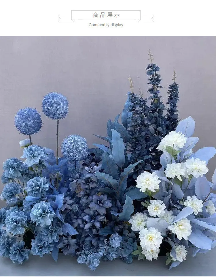 New floor row orchid wedding engagement banquet simulated flower kt board road leading arrangement welcome ornament flower row