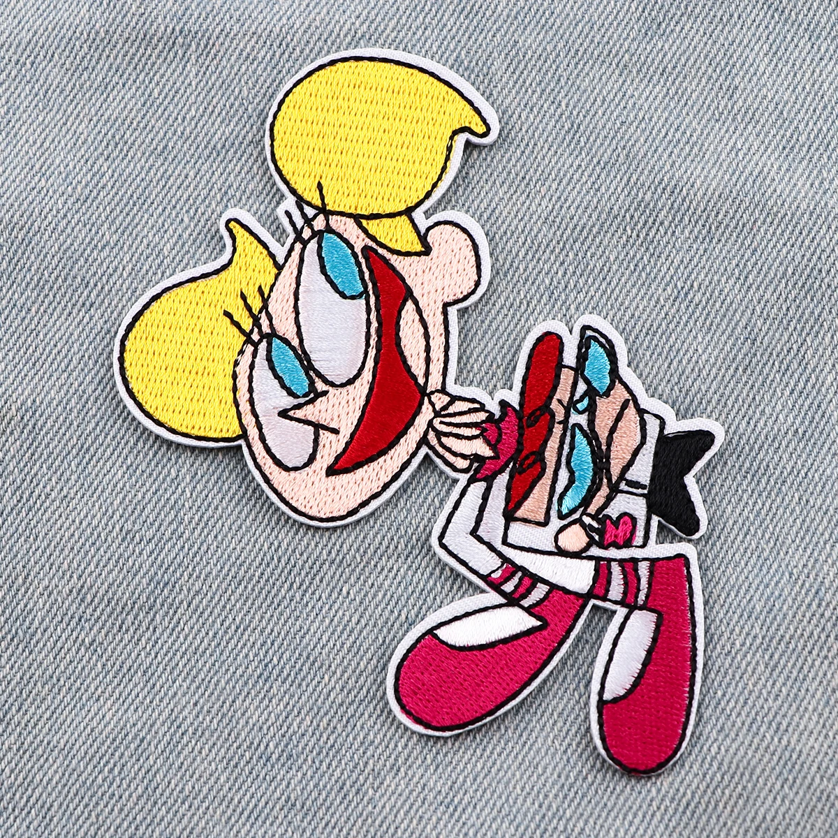 Science Comedy Animation Embroidered Patch for Clothing Jackets Thermoadhesive Patch DIY Iron on Patch Applique Sticker