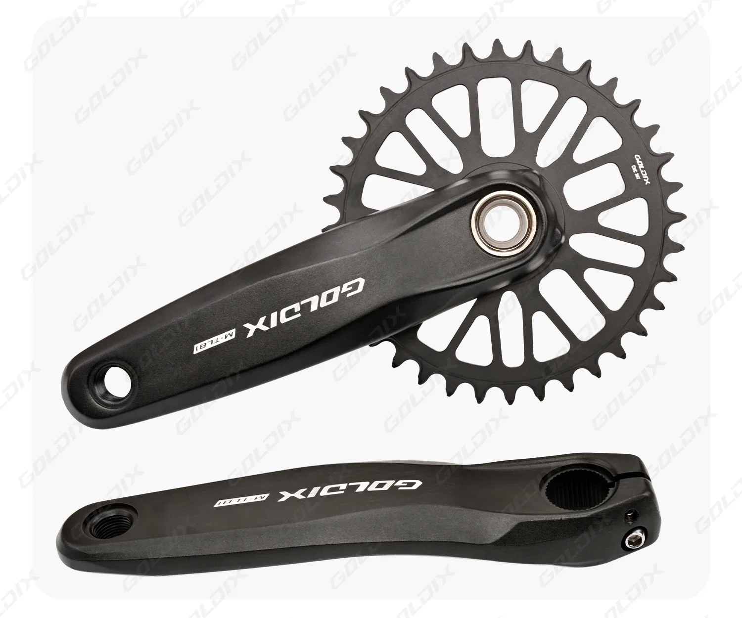 GOLDIX 3-Bolzen-Direct-Mount-MTB-Kurbelgarnitur 165/170/175mm Legierungs-Schmiedekurbelarm Schmal-Breit-Kettenblatt Mountainbike-Fahrradteile – Detail 11