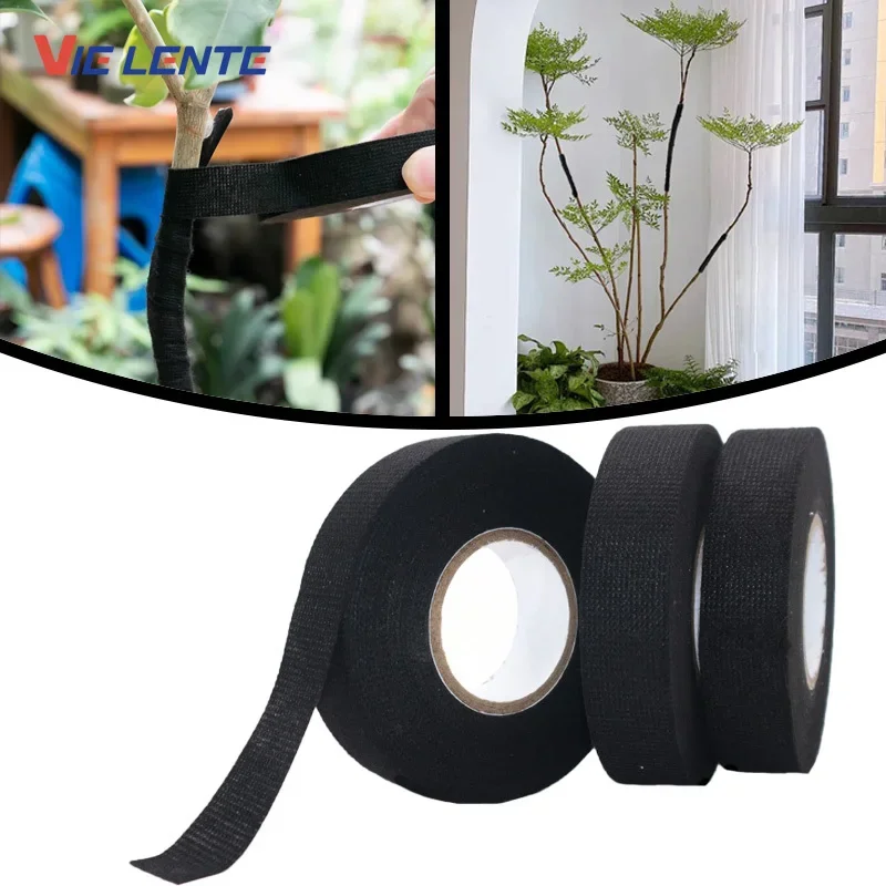 Black Velvet Plant Tape Moisturizing for Potted Plants Hand Tearable Strong Material Perfect for Bonsai Styling Gardening Tools