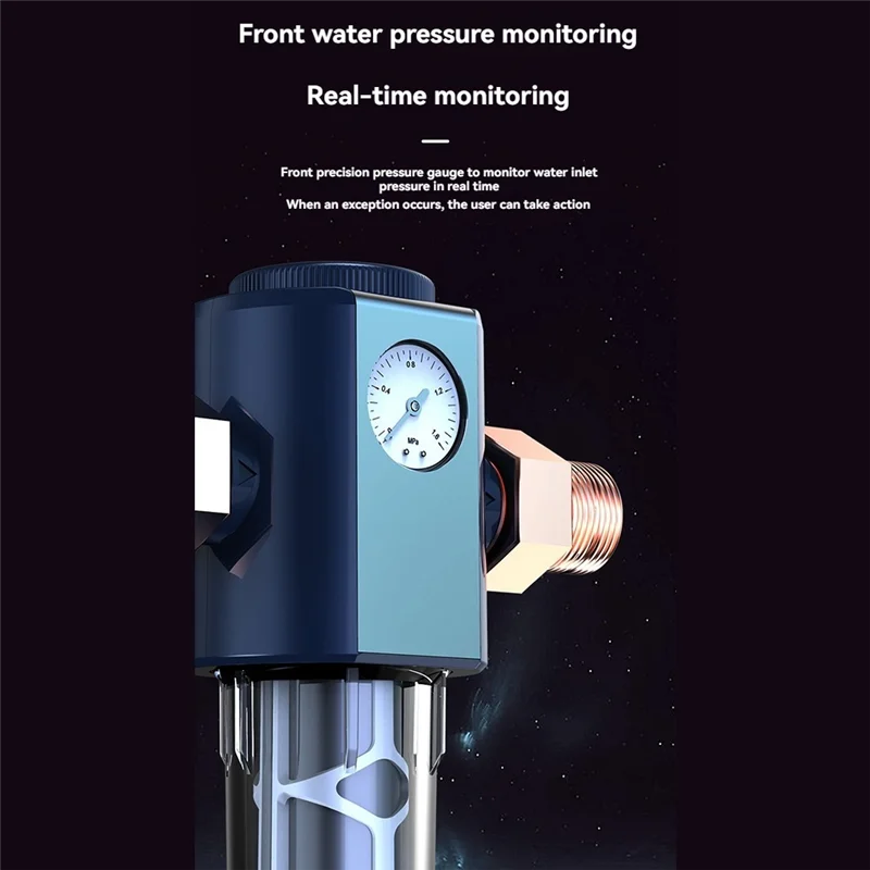 압력 게이지 360을 사용한 ABJY 청소 프리 필터 °   고압 역세 여과 시스템 재사용 가능한 집 전체 필터