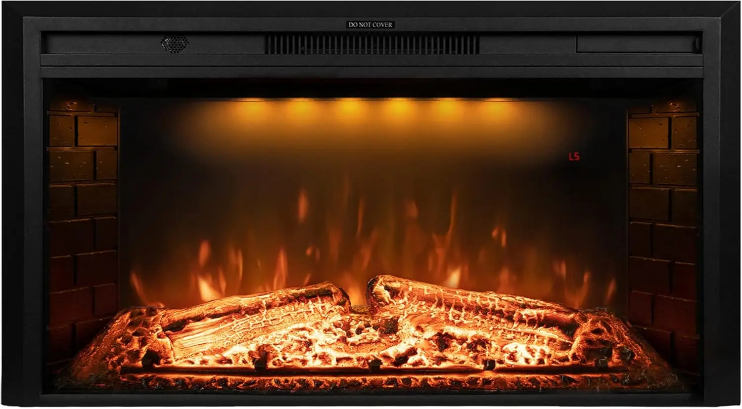 43 Inch Electric Fireplace, Wall Fireplace Electric With Remote Control, Realistic Log And Crackling Sound, Overheating