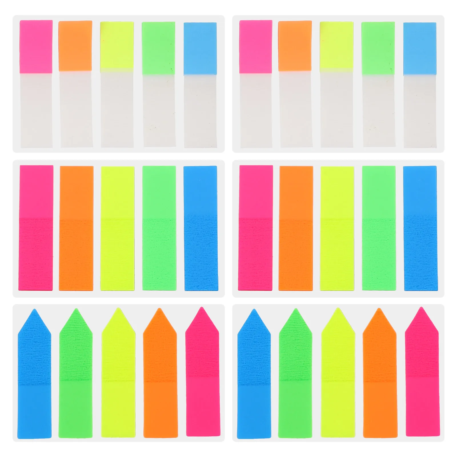 6 Sets of  Paper Page Marker Sticky Memo Pad Paper Mark Sticker Page Marker