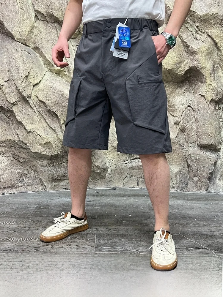 

Мужские уличные спортивные брюки Quick Dry Utili-Shorts 3D Workwear Cut Cool Tech, летняя новинка, из смесовой ткани (полиэстер, нейлон, спандекс), стандартный крой