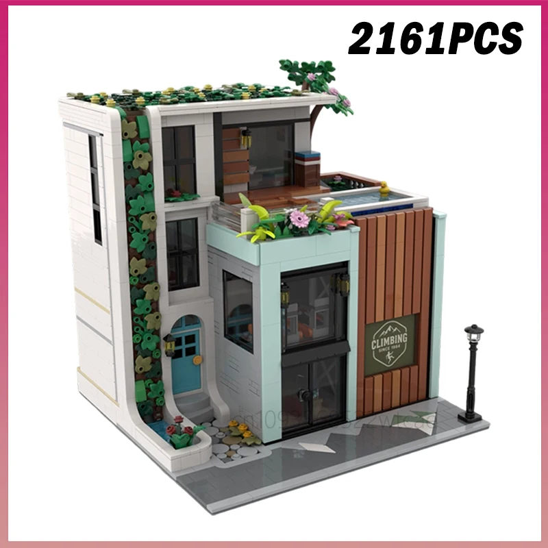 

2161PCS MOC-239743 Climbing Gym Apartment City Street View Series Model Building Blocks Bricks Creative Toy Adult Kids Xmas Gift