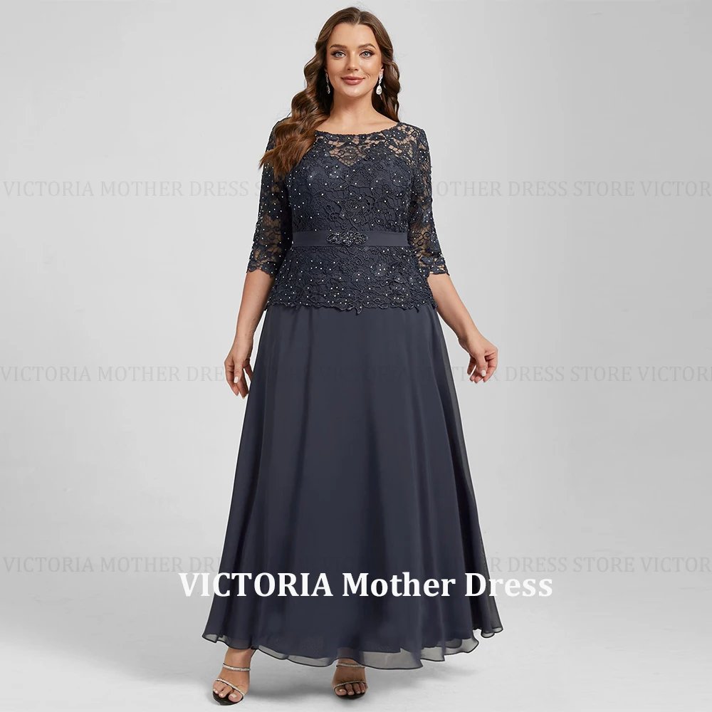 VICTORIA Customized Exquisite Plus Size Mother of the Bride Dresses A-line Lace Wedding Guest Dress Beading Formal Occasion Gown