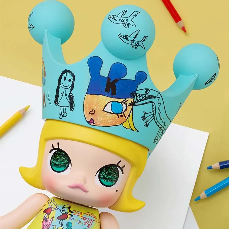 Genuíno popmart pop mart mega royal molly infância 400% princesa maré jogar coleção figura decorativa na moda ornamento de mesa