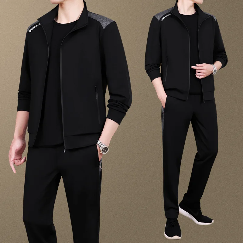 2024 Men Clothes Autumn Oversized Sports Suit Two-piece Set Running Sportswear Outfit Baseball Jogging Men Sport Homme