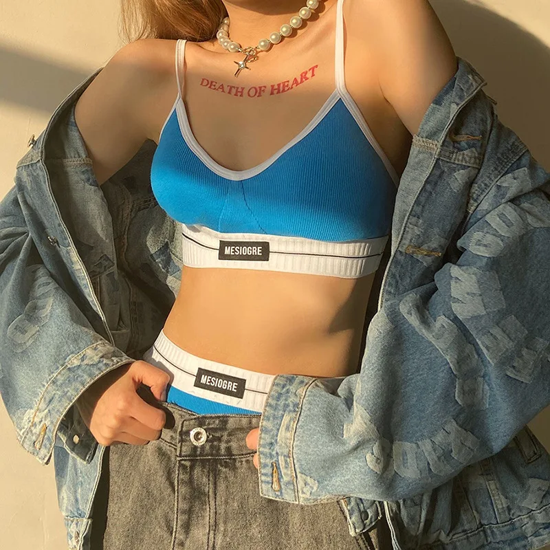 Tuta sportiva patchwork da donna, set sportivo con stampa di lettere, streetwear 2025