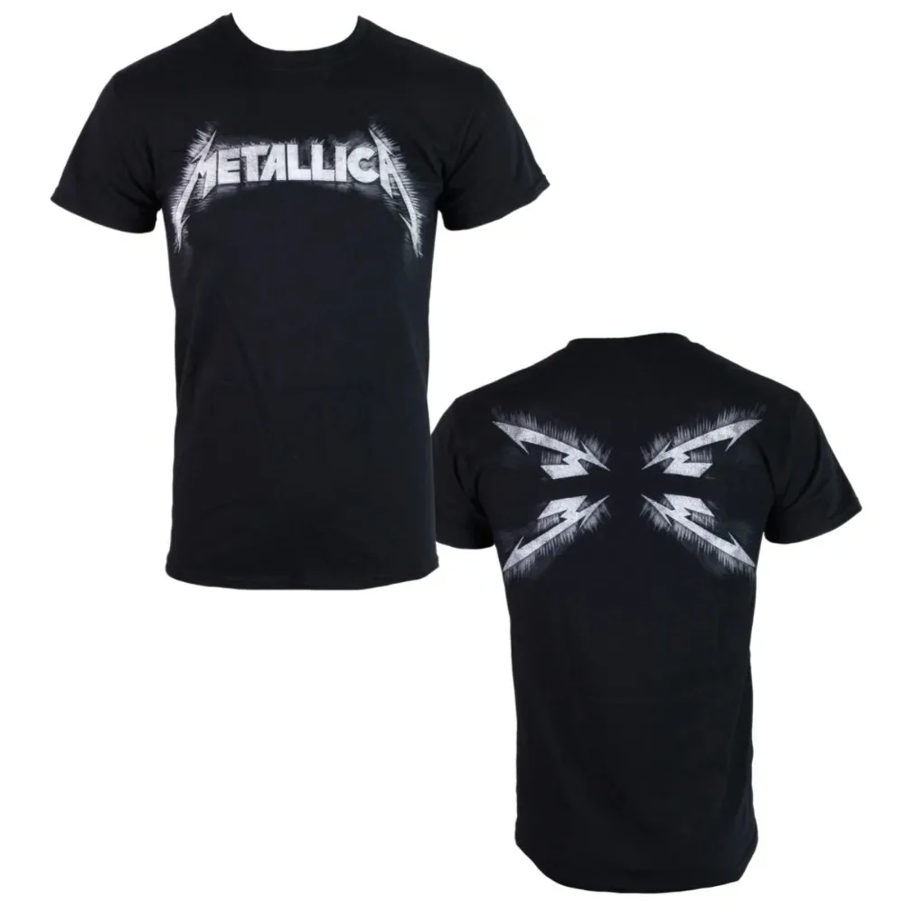 Metallica - Ride The Lightning Print T-Shirt - Street Casual T-Shirt for Heavy Metal Band  Suitable for Men and Women Streetwear