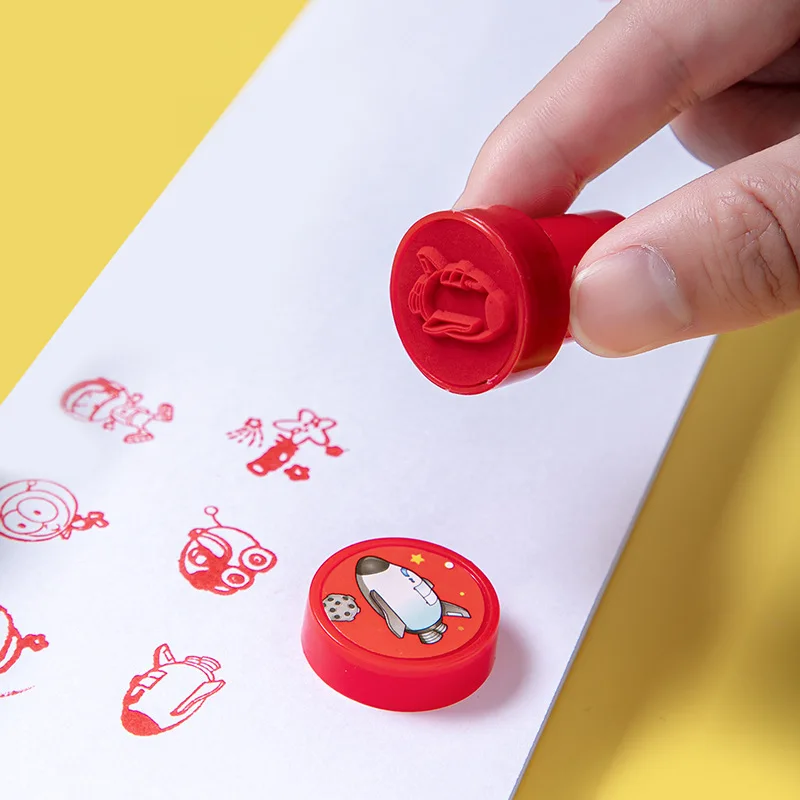 10pcs/set Children Gift Space Round Stamp Set