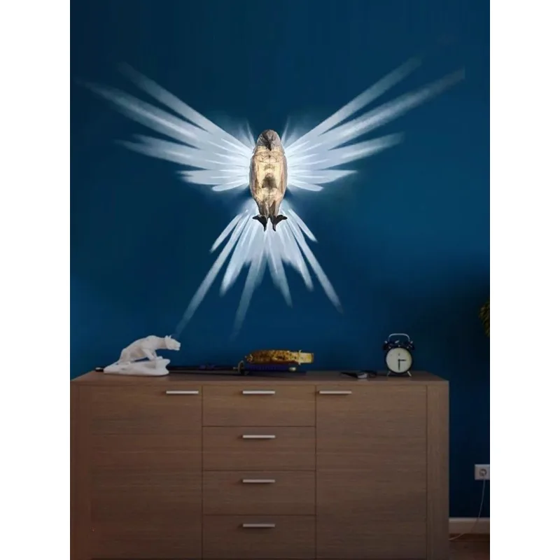 Eagle Lamp Owl Lamp Animal Projection Genuine 3D Printing Night Light Atmosphere Festival Party Decoration Wall