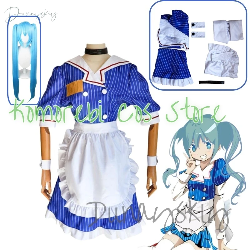 

MiIIiiiiikuku Cosplay Costumes Anime Mesmerizer Uniform Women Striped Maid Dress Apron Suit Halloween Christmas Carnival Party