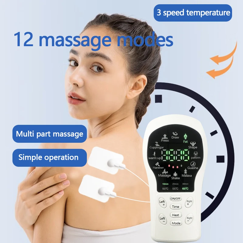 

Hot Compress Digital Micro Current Pulse Electric Shock Massager Waist And Back Massage Patch Stimulator Electrode Pads Health