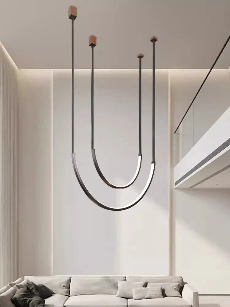 Imagem -03 - Modern Minimalista Design Pendant Light Designer Shaped Belt Light Arte Criativa Sala de Estar Restaurante