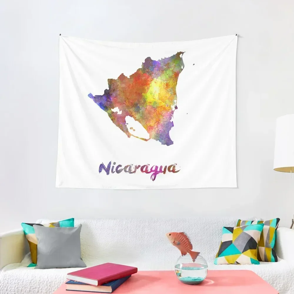 

Nicaragua in watercolor Tapestry Wallpaper Room Design Home Decorating Tapestry
