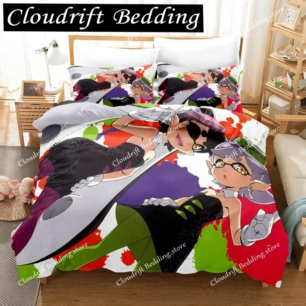 

Splatoon Bedding Set Single Twin Full Queen King Size Kawaii Boys girls Bed Set Aldult Boys Bedroom Duvet cover Sets 3D Print