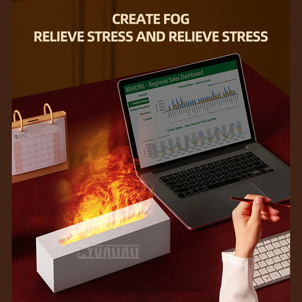 مرطب هواء لهب منزلي ، ناشر عطر ، زيت عطري محمول ، 320 مللي