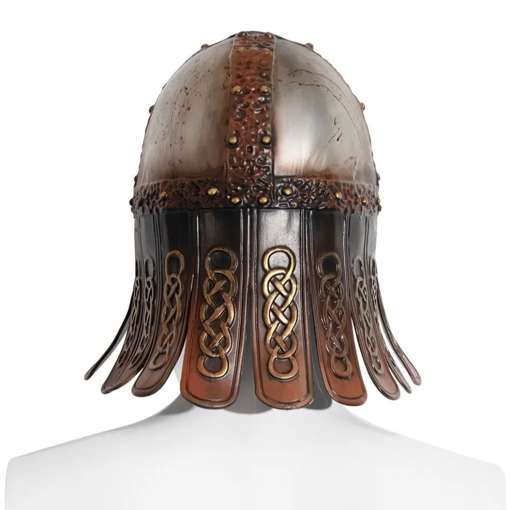 Vintage Viking Horn Hat Helmet Head Ornament Realistic Medieval Warrior Knight Hat Dress Up Renaissance Decorative Mask Headgear - view 3