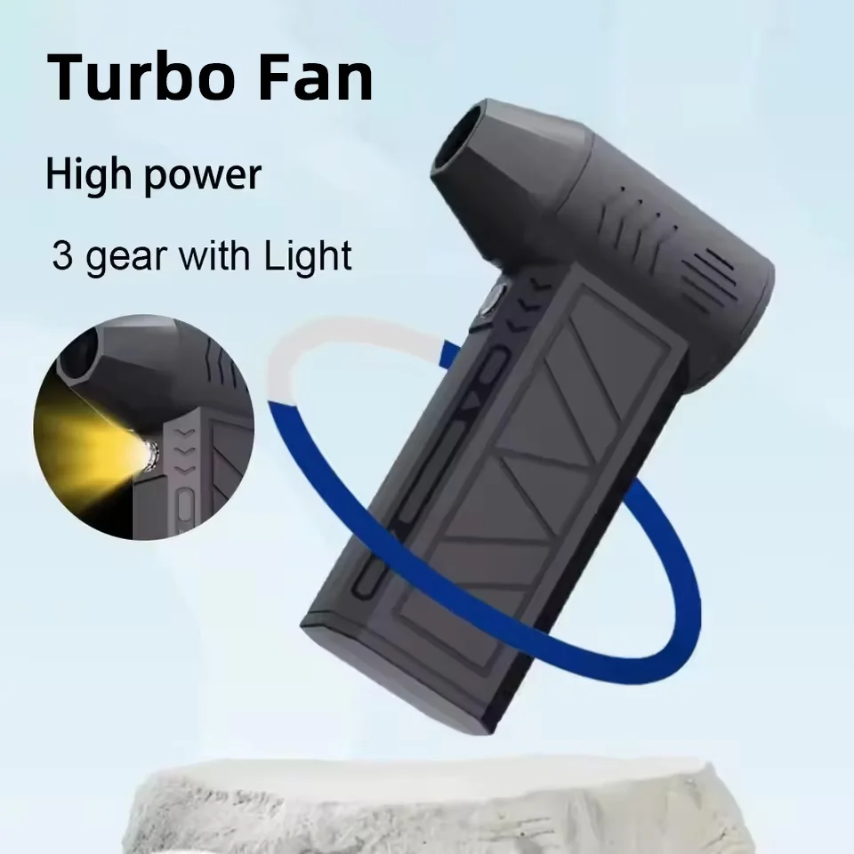 130000RPM Mini Turbo Jet Fan Electric Air Duster Adjustable wind speed Turbo Violent Blower Rechargeable with Light Car Cleaning