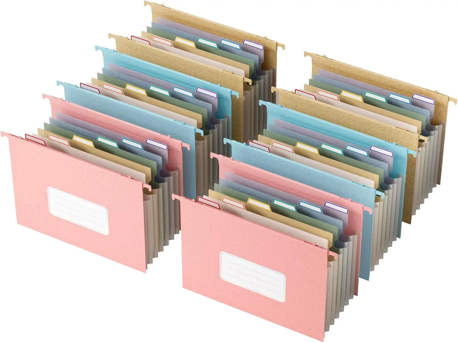 

Eco-Friendly Wheat Straw Hanging File Folders, 3 Colors, Large Capacity for Letter Size Documents