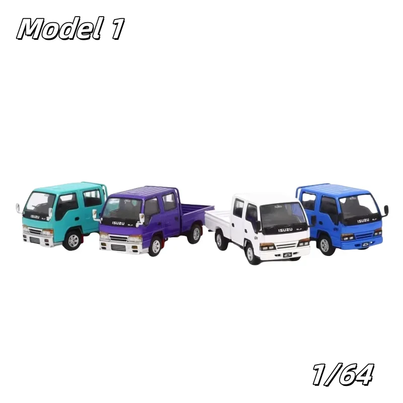 

Model 1 1:64 Suzuki ISUZU ELF four-color simulation static alloy car model Collection toys for children's holiday gifts.