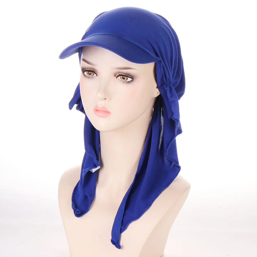 

Casual Solid Color Headscarf Baseball Cap Nylon Turban Cap Sunscreen Beach Hats Sun Cap Sunscreen Hat Hijab Shawl Men