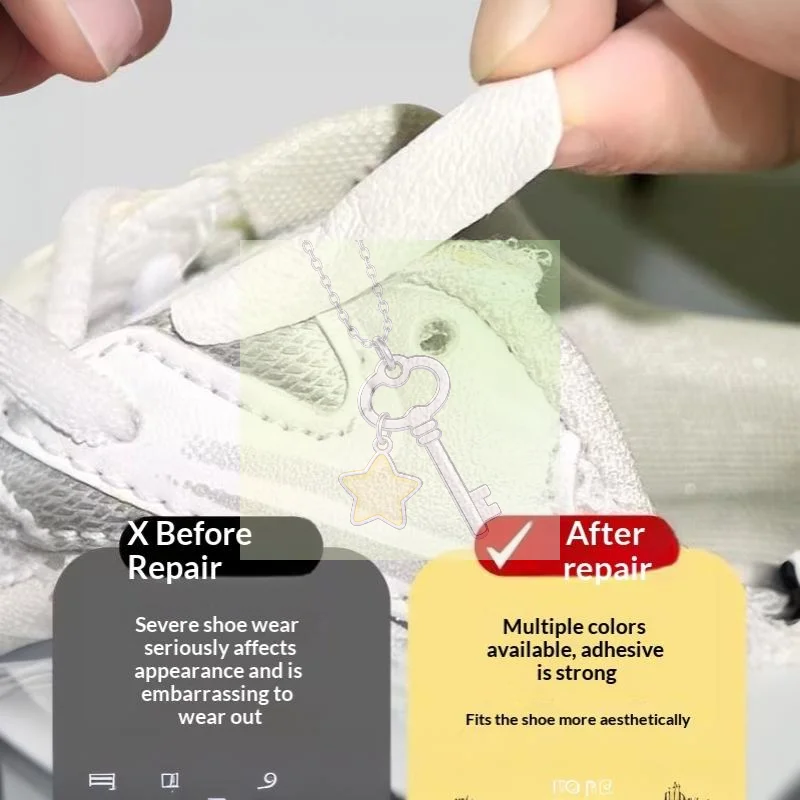 6Pcs Shoe Repair Patches For Heel And Inner Lining Wear Self-Adhesive Repair Stickers For Sneakers Shoes