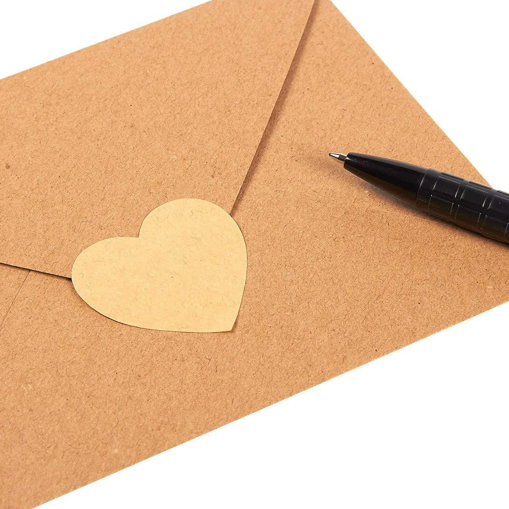 

Heart Shape Stickers Self Adhesive 2 Rolls Gift Packing Labels Valentines Day Candy Biscuit Bag Wrapping Notebook Folder Decor