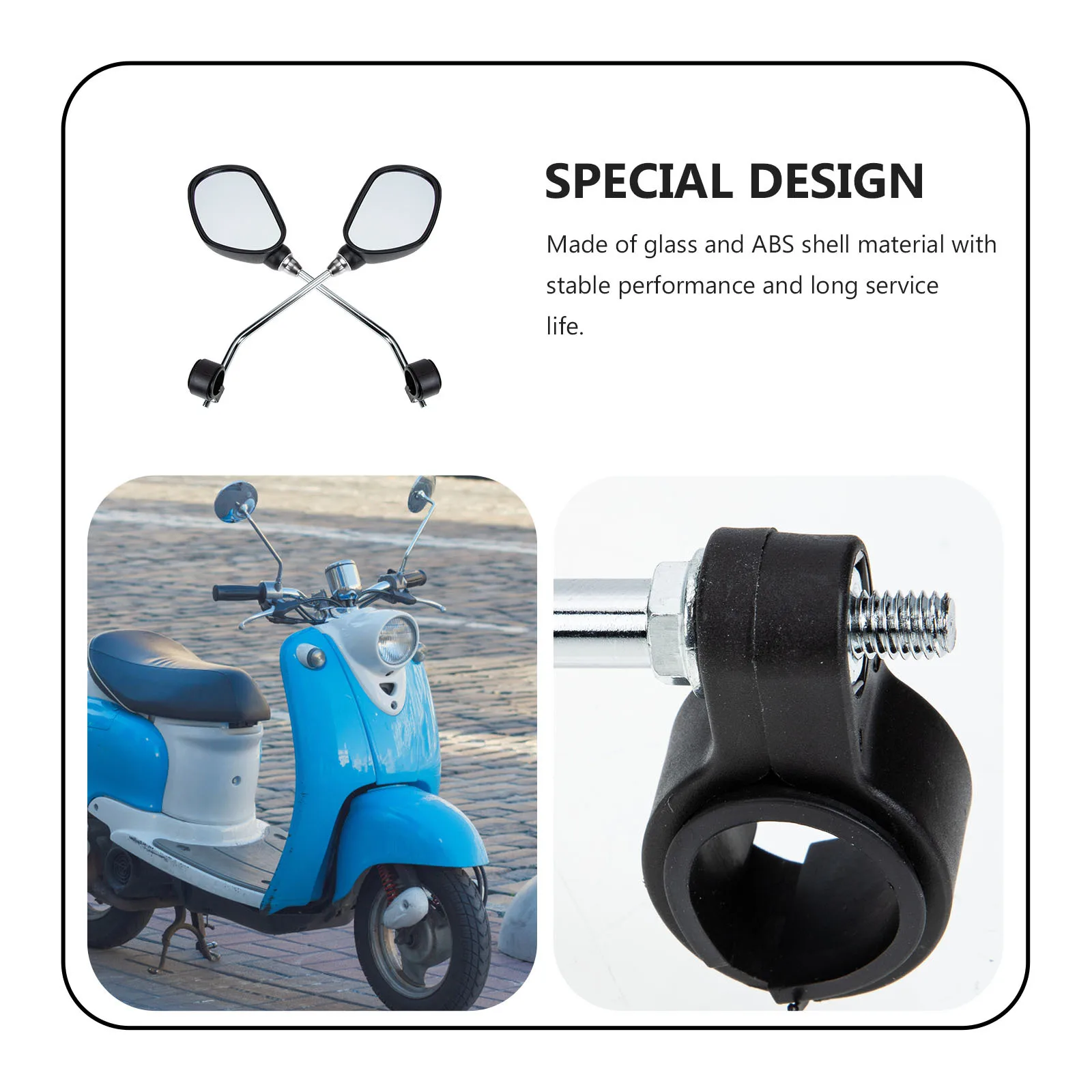 

1 Pair Rearview Mirrors Bike Wear-Resistant Cycling Mirror Adjustable Wide Angle Outdoor Bicycle Accessory Convenient Safe Ride