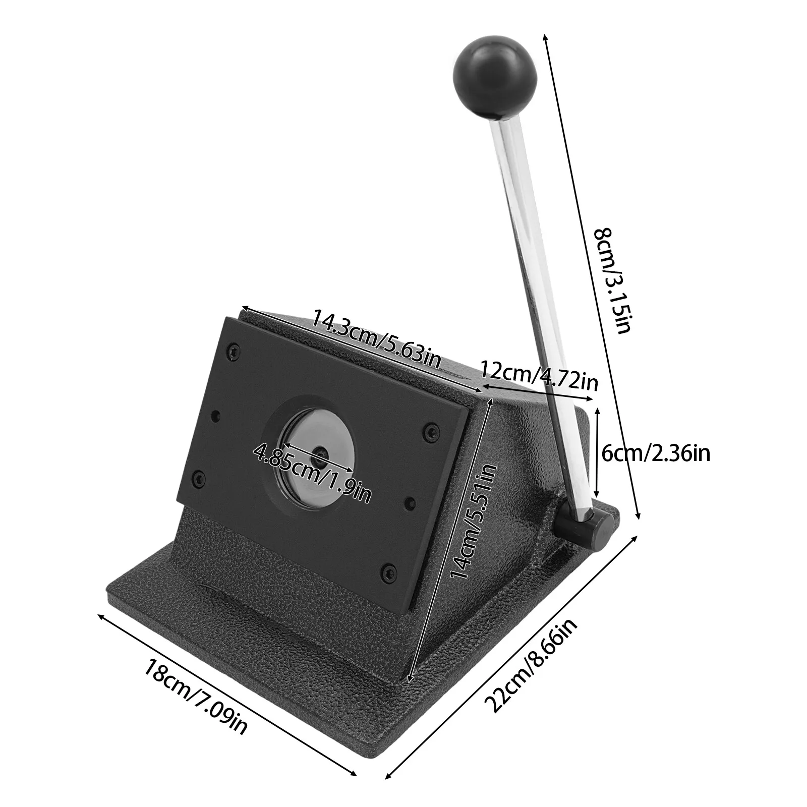 48.5mm PVC Round Corner Cutter Manual Graphic Punch Die Cutter for A4 Paper Photo Paper Copperplate Paper