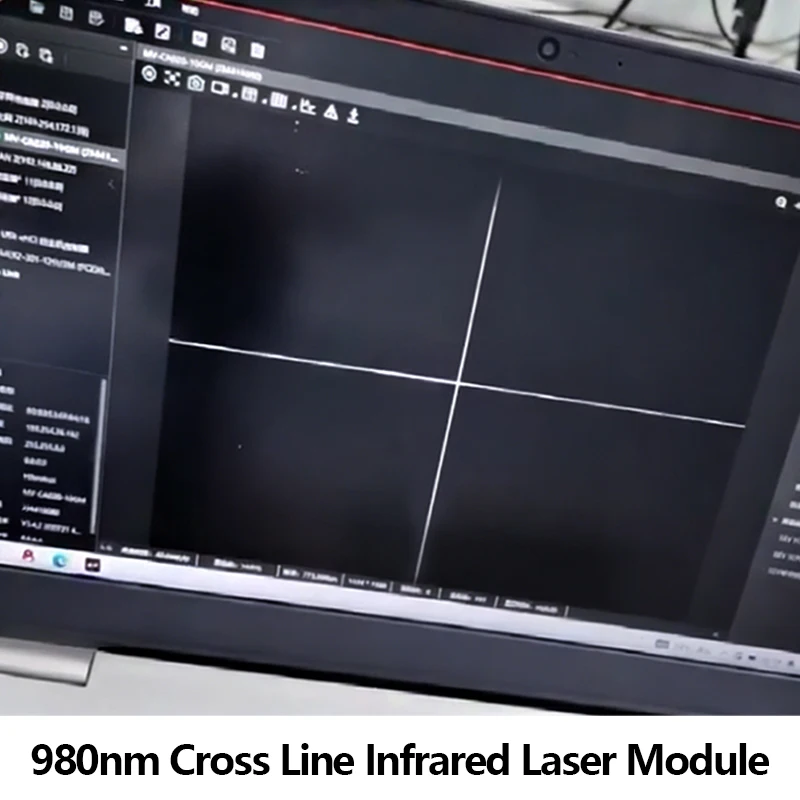 High Power Focusable Glass Len 980nm IR Cross Line Laser 100mW 500mW 700mW with Cooling Fan (Free with Bracket and Adapter)
