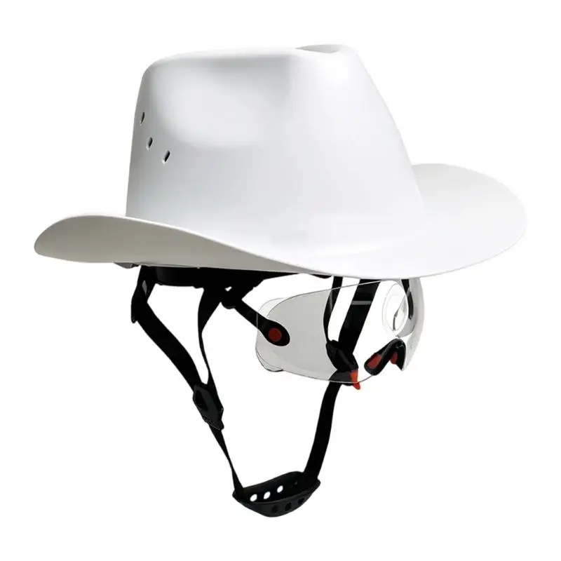 31BA Adjustable Safety Helmet for Adult Tasks with HDPE Shell Side Air Openings and Secure Under Chin Support System